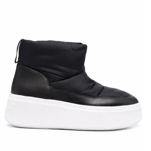 ASH Maxi Padded Platform Puffer Boots in Black/White Women’s 8.5